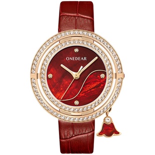Onedear正品新款镶钻女士手表珍珠贝母优雅轻奢瑞士高端钻石腕表