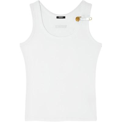 【季末优惠】VERSACE/范思哲 女士Safety Pin罗纹坦克背心