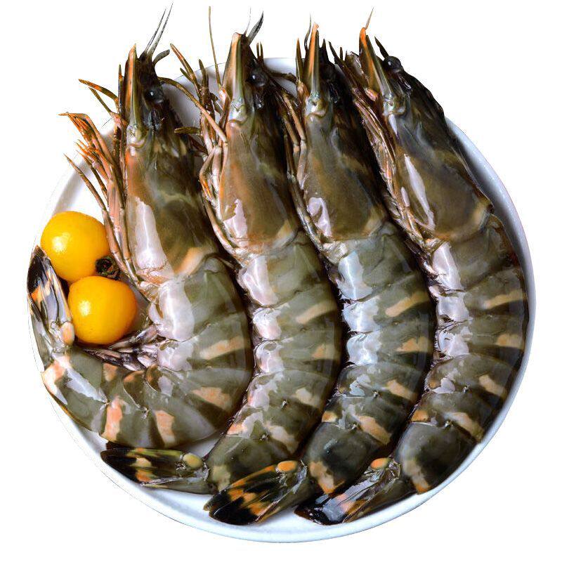 顺丰!黑虎虾鲜活速冻特大号新鲜