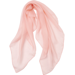 【微瑕特价】秋季女士粉色纯色真丝小方巾桑蚕丝围巾薄款丝巾纱巾