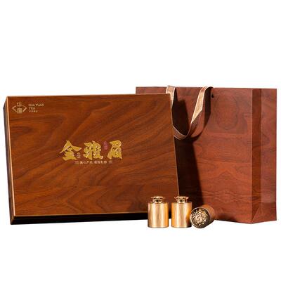 华源特级金骏眉木纹小金罐礼盒装