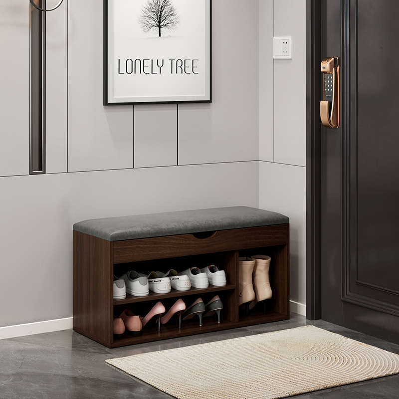 换鞋凳家用门口可坐小鞋柜一体储物玄关现代穿鞋凳进门鞋架免安装