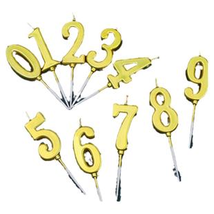 20个金色数字蜡烛独立盒装生日蛋糕银色曲线周岁派对网红装饰插件