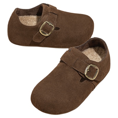 Snowelf毛绒勃肯鞋女厚底小个子