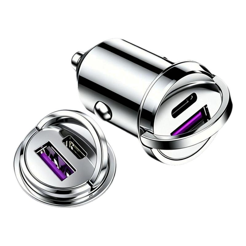 新款车载充电器120W超级快充闪充全协议通用12V24V汽车点烟器通用