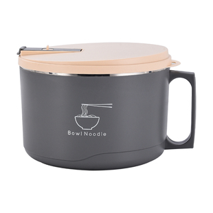 304不锈钢泡面碗带盖易清洗学生宿舍饭碗大号泡面专用碗碗筷套装