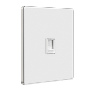 86型网线网口插座空白面板钢化玻璃超六七类网络适用安普模块组合