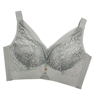 婵娟鸟8818桑蚕丝透气无钢圈内衣女小胸中厚杯侧收调整型聚拢文胸