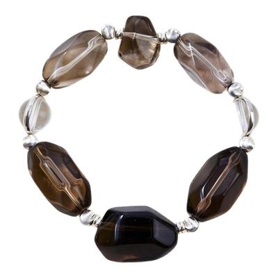 采石studio｜原创「茗褐」茶晶白水高级大气简约老钱通勤百搭手链