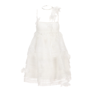 ARTE PURA白色纱花吊带裙少女蓬蓬裙短裙气质甜美约会仙女裙