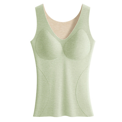 加绒加厚蚕丝带胸垫无痕