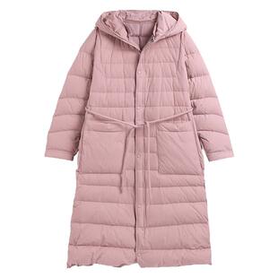 蒲PUKKA 连帽A型羽绒服女年冬装新品长款加厚保暖外套