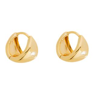 JILIFANG北欧法式冷淡风简约百搭水滴迷你小巧三角形光面耳扣耳环