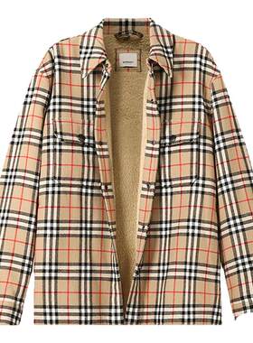 BURBERRY男士衬衫式棉服外套