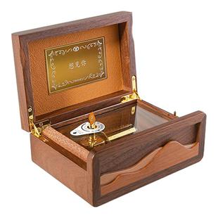 雷曼士八音盒山韵系列30音山形胡桃木团购定制礼物创意礼物音乐盒