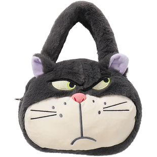 miniso名创优品迪士尼猫咪系列路西法大头手提斜挎包可爱女单肩包