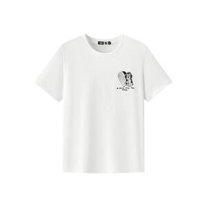 森马短袖T恤女夏季小狗刺绣纯棉宽松衣服图案可爱休闲女生套头衫