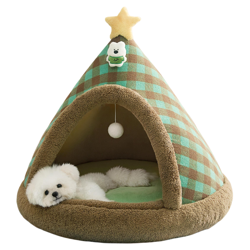 狗窝加厚冬天保暖半封闭安全感帐篷小型犬睡觉的床猫窝四季通用