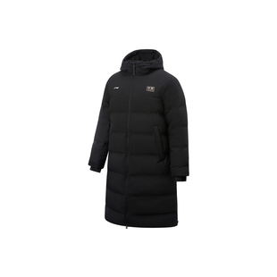 李宁荣耀系列 | 羽绒服保暖商务通勤男女同款中国长款连帽羽绒服