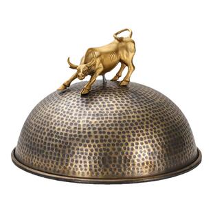 黄铜做旧铜盖甲鱼煲盖纯铜中式网红款铜盖子特色加厚锅盖直径22cm