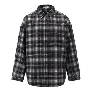 MOUSSY 2026春季新品复古风格纹彩色刺绣字母衬衫女028IAB30-1083