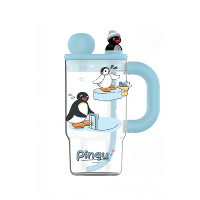 Pingu冰雪系列带茶隔吸管杯