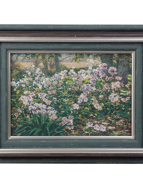风之花法式中古花卉装饰画油画