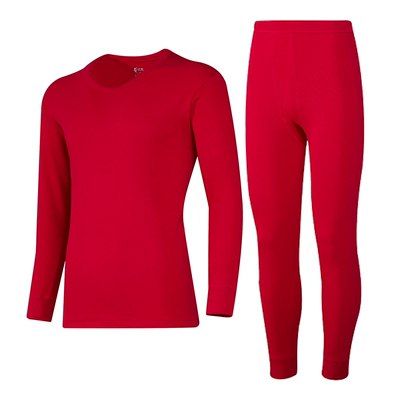 红豆纯棉秋衣秋裤大红色男款女款