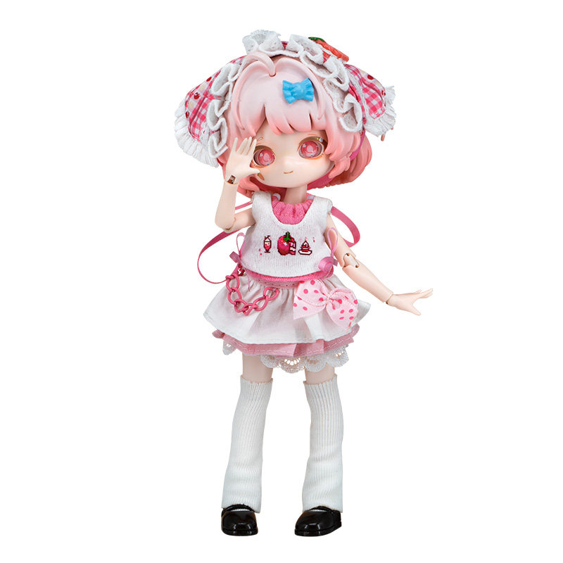 come4free12分BJD娃衣甜品系列草莓撞奶娃衣裙子玩偶衣服套装现货