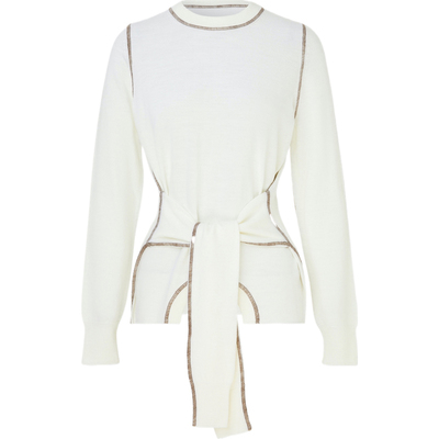 【折扣】MM6 Maison Margiela 女秋冬解构明线细节混纺毛衣