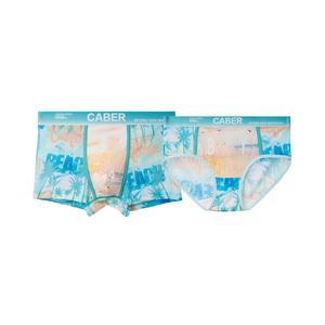 caber/卡百利情侣内裤男士平角裤男式冰丝薄女三角裤中腰速干青年