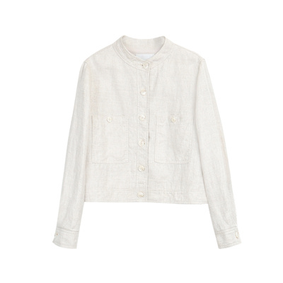 MavenLin慵懒亚麻短外套空调衫