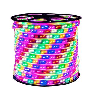 七彩爆闪灯条led防水流水跑马灯变色霓虹220v室外闪光彩灯灯带