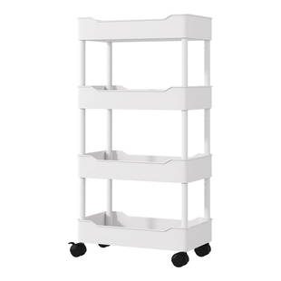 夹缝置物架卫生间多层落地可移动小推车浴室门后超薄极窄储物架子