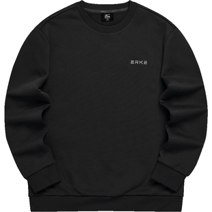 鸿星尔克卫衣男2025春秋新款男士加绒运动服圆领长袖上衣男装衣服