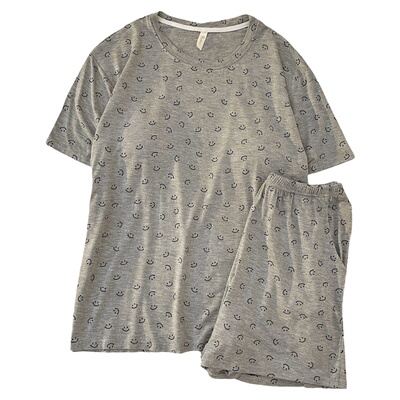 夏季带胸垫凉感莫代尔睡衣女套装