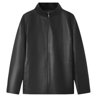 九牧王男士羊皮皮衣秋冬新款立领商务皮夹克真皮外套上衣