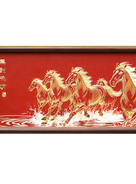 铜雕画摆台，手工精雕，送人体面