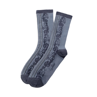 物理少年×柏林护士联名「隐秘缠绕」复古撞色设计亲肤透气中筒袜