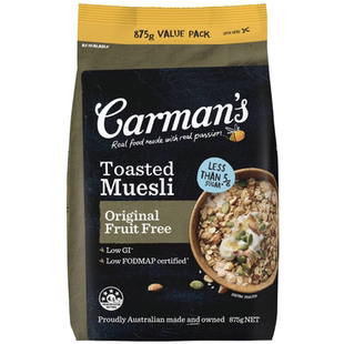 澳洲Carman's水果坚果燕麦片营养低脂低升糖谷物早餐伴手礼即食