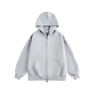 Dream made 美式cleanfit短款开衫卫衣男秋冬季加绒加厚连帽外套