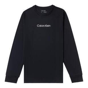 Calvin Klein 男士春秋长袖圆领上衣 CK 休闲印花简约时尚纯棉t恤