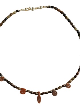 黄澳宝黄玉酒窖串珠项链