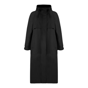 CHU楚妞[冬日]绵羊皮连帽90白鹅绒长款羽绒服2025冬季新款女外套