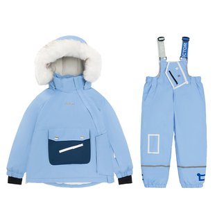 VECTOR玩可拓新款儿童滑雪服女童保暖防水中大童滑雪衣裤套装男童