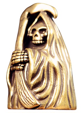 纯黄铜巫师镰刀风铃钥匙扣