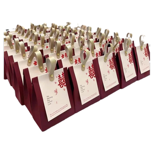 网红喜糖盒子新款结婚订婚婚礼糖果开业伴手礼盒袋子手提定制空盒