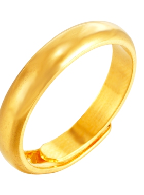 光面素圈实心素圈沙金戒指网红时尚气质男女情侣对戒久不掉色指环