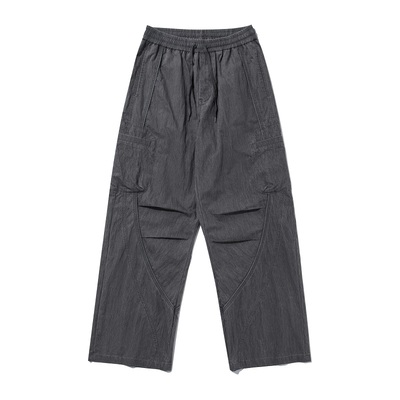 OCTOBEELAB水洗做旧弯刀裤长裤男