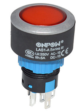 ONPOW红波按钮开关LAS1-AWY24V